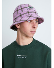 Paccbet Flannel Bucket Hat Pink