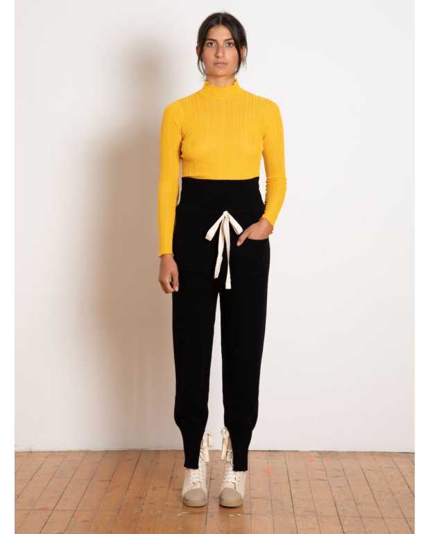 La Fétiche Fitted Ribbed Top Yellow La Fétiche Fitted Ribbed Top Yellow