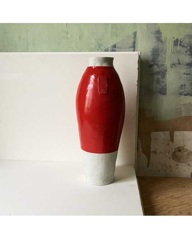 Hella Jongerius Red White Vase
