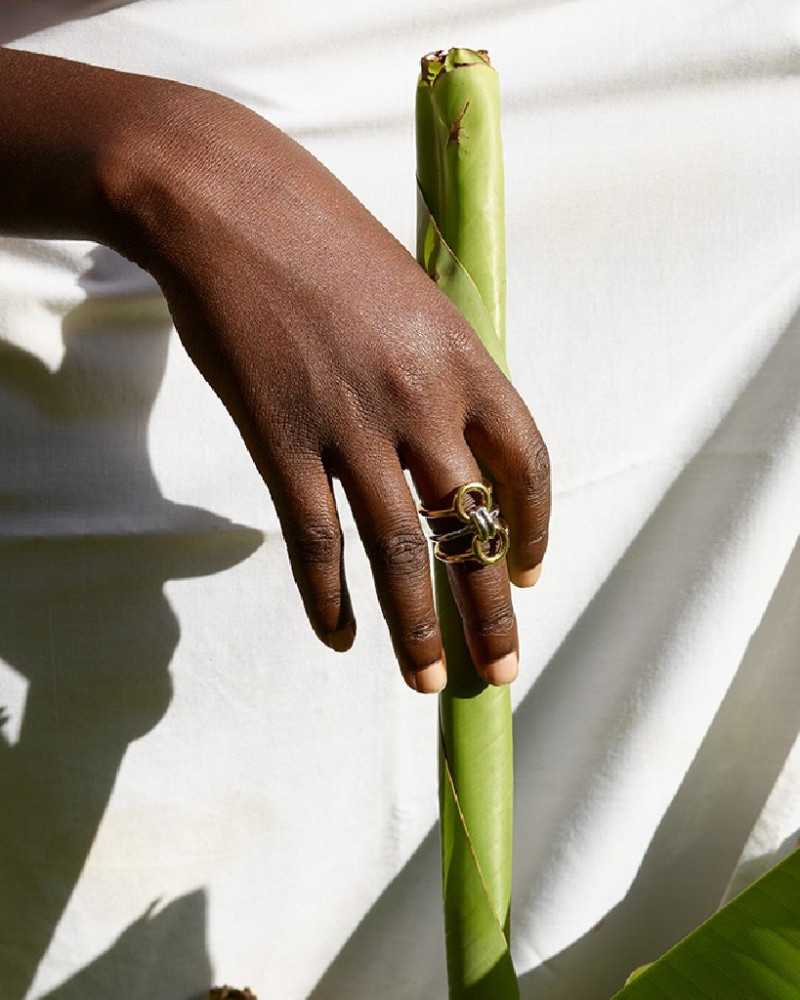 Tryptich Ring Vermeil Silver