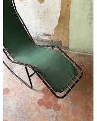 Rare chaise longue de jardin moderniste circa 1950 Rare chaise longue de jardin moderniste circa 1950