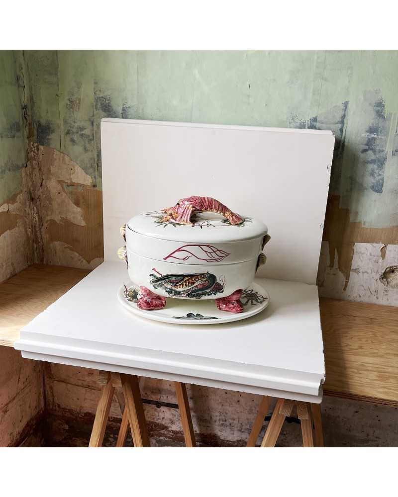 Ceramic bouillabaisse tureen 1950