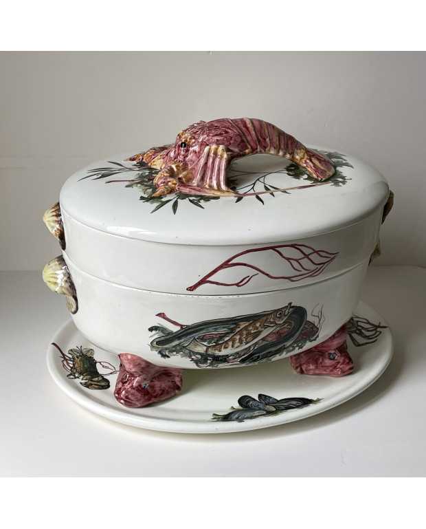 Ceramic bouillabaisse tureen 1950