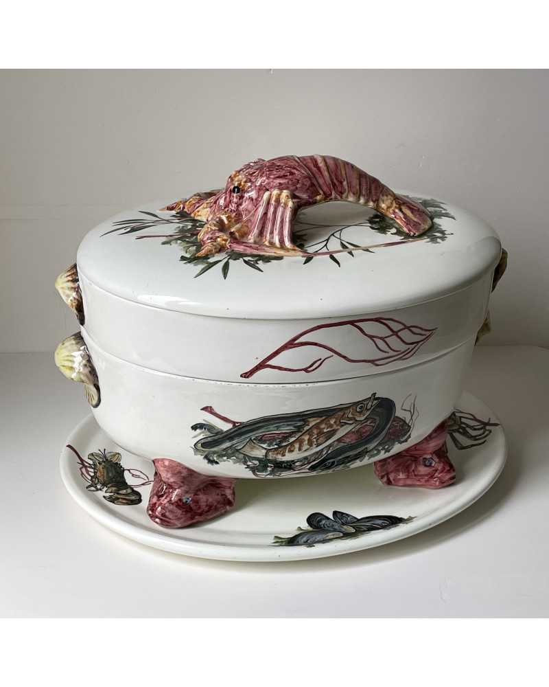 Ceramic bouillabaisse tureen 1950