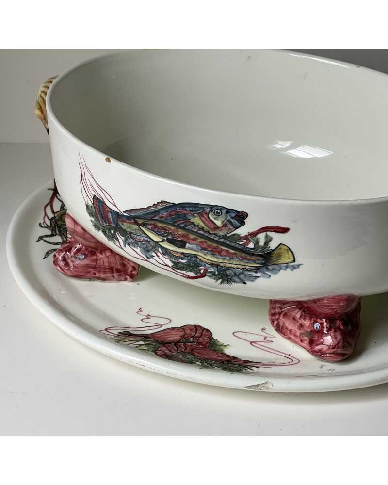 Ceramic bouillabaisse tureen 1950