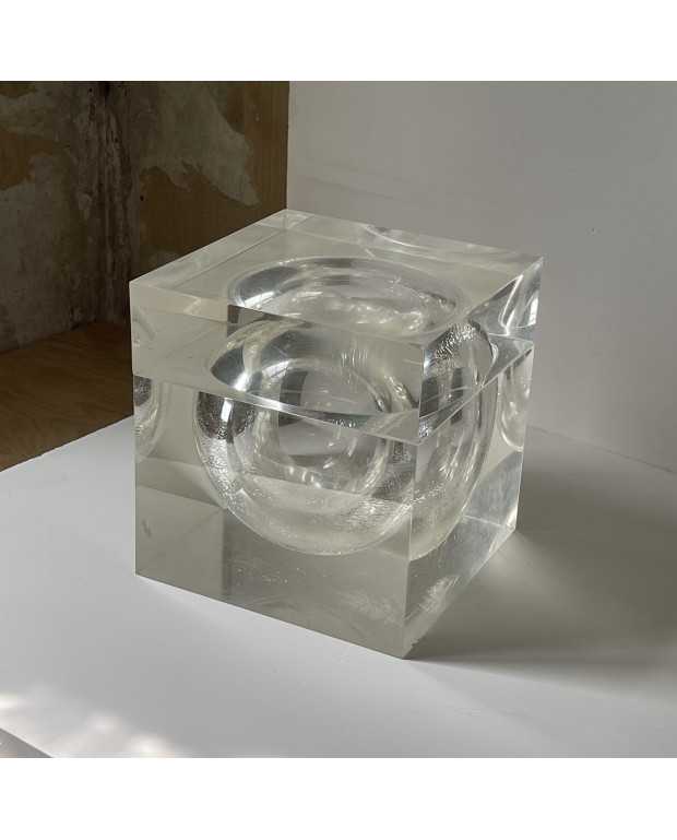 Plexiglass jewelry box year 70 attributed to Christian Dior