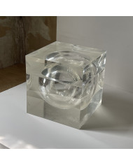 Boîte à bijoux en plexiglass année 70 attribuée à Christian Dior