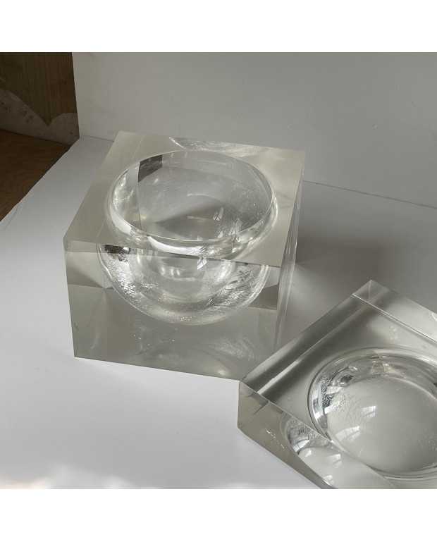 Boîte à bijoux en plexiglass année 70 attribuée à Christian Dior