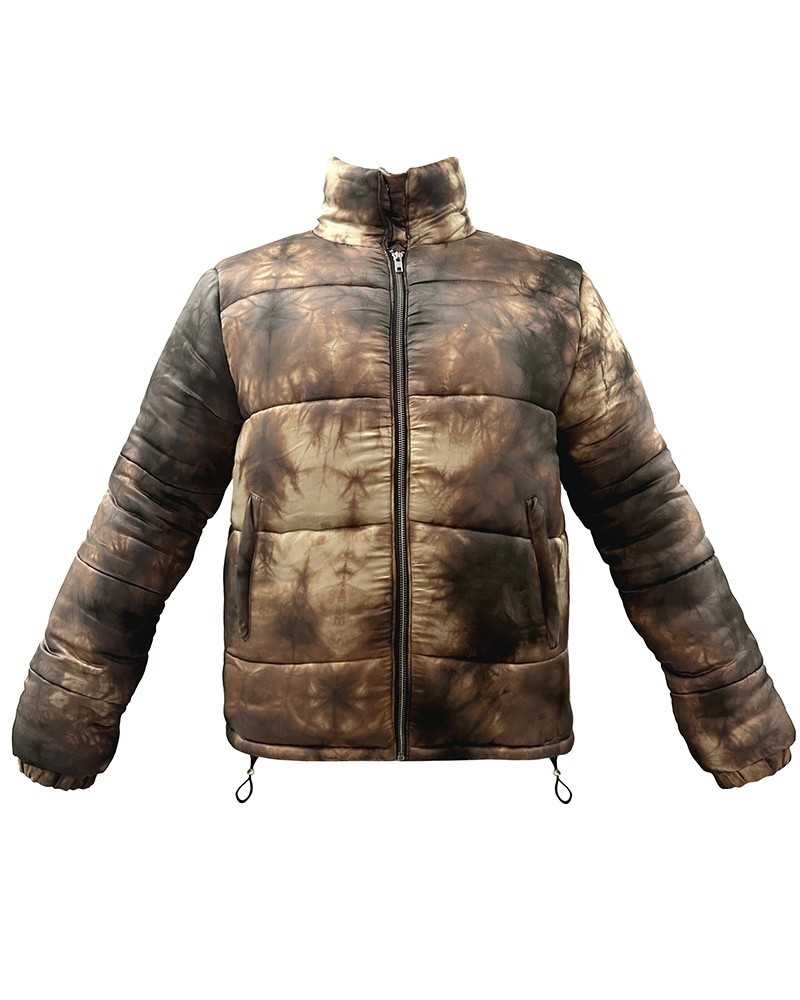 Léo Printed Tie-Dye Puffer Coat Léo Printed Tie-Dye Puffer Coat