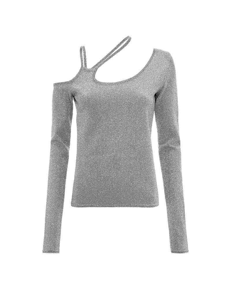 JW Anderson Cut Out Detail Asymetric Top Silver JW Anderson Cut Out Detail Asymetric Top Silver