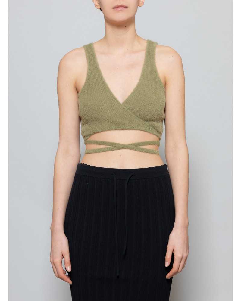 Ester Manas Knit crop Top olive Ester Manas Knit crop Top olive