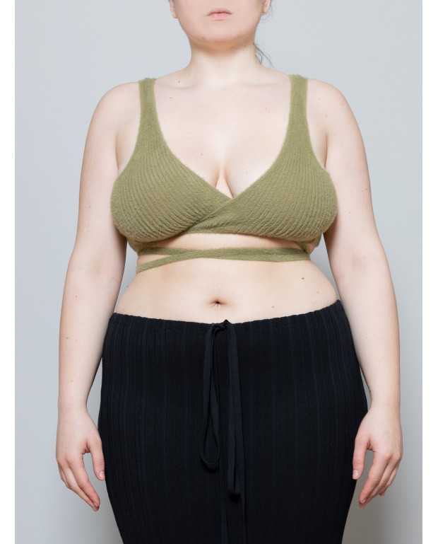 Ester Manas Knit crop Top olive Ester Manas Knit crop Top olive