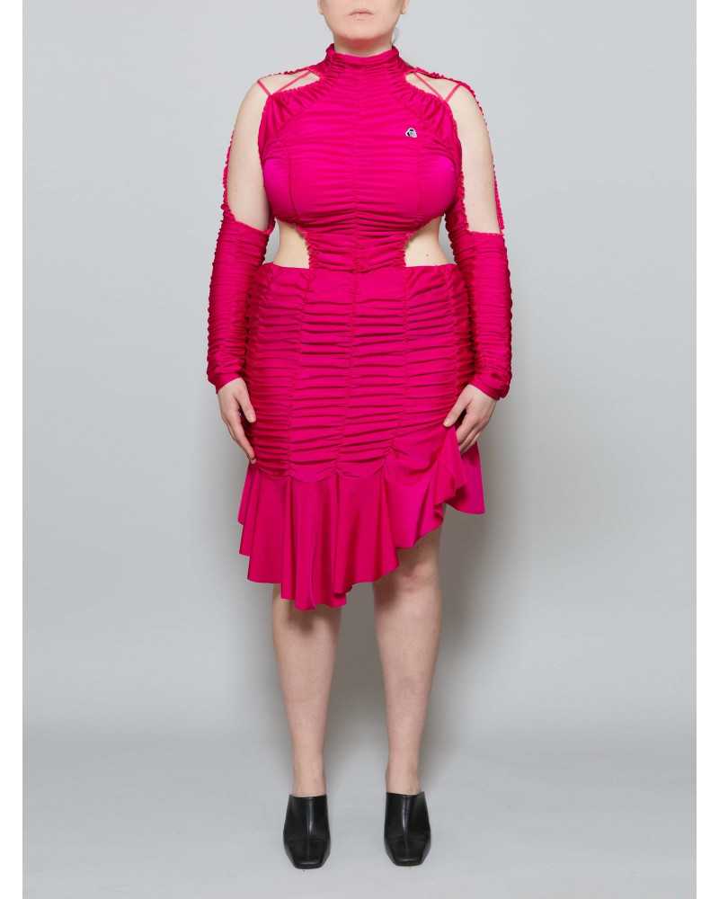 Ester Manas Midi peephole ruched Dress Ester Manas Midi peephole ruched Dress