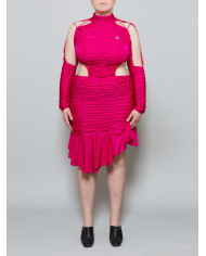 Ester Manas Midi peephole ruched Dress Ester Manas Midi peephole ruched Dress