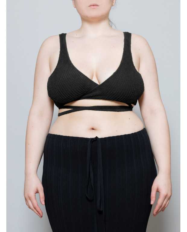 Ester Manas Knit crop Top black Ester Manas Knit crop Top black