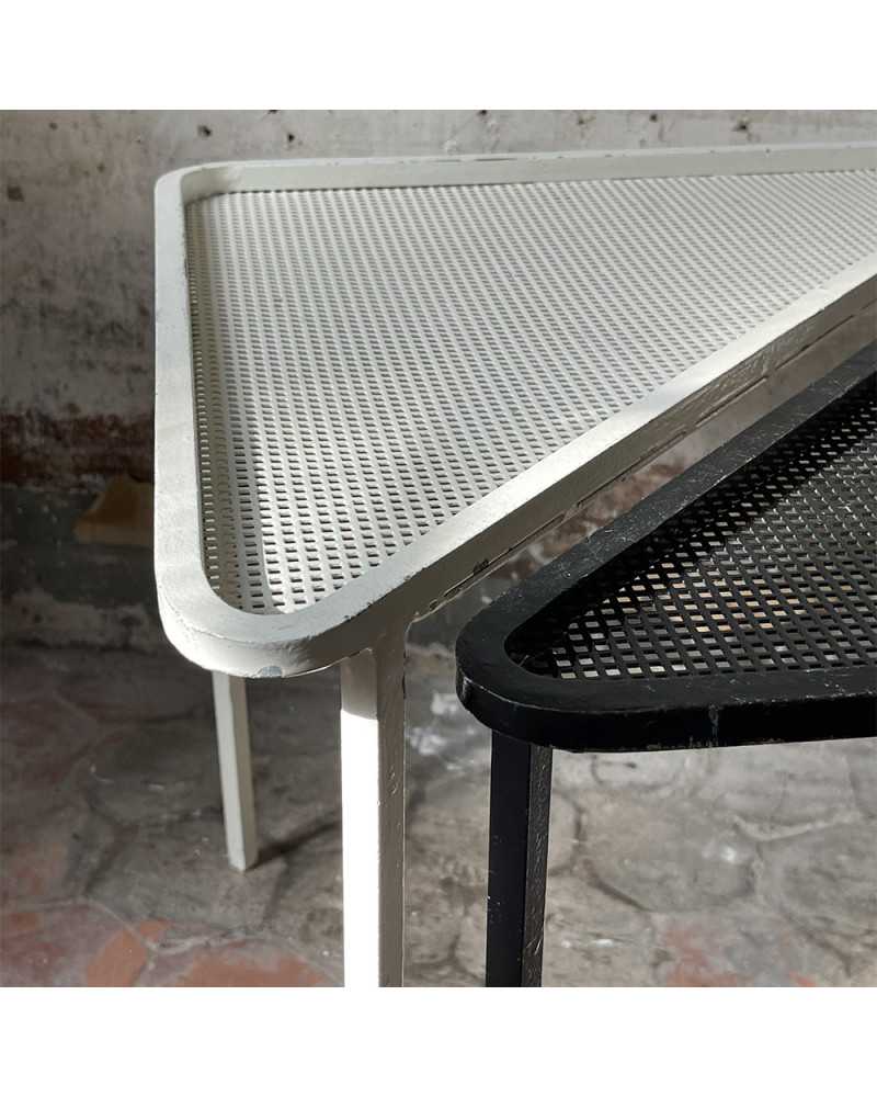 Paire de sellette de Mathieu Mategot blanc/noir Paire de sellette de Mathieu Mategot blanc/noir