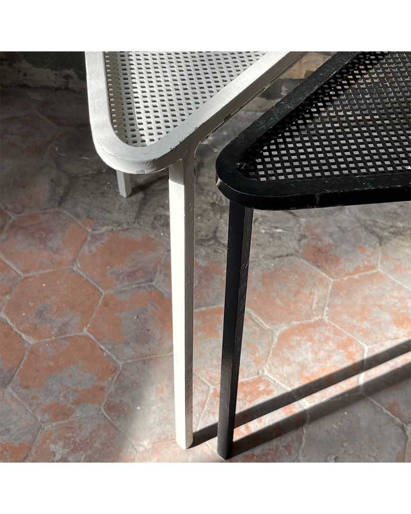 Paire de sellette de Mathieu Mategot blanc/noir Paire de sellette de Mathieu Mategot blanc/noir