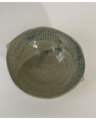 Blue and beige bowl with scales Blue and beige bowl with scales