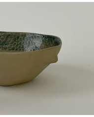 Blue and beige bowl with scales Blue and beige bowl with scales