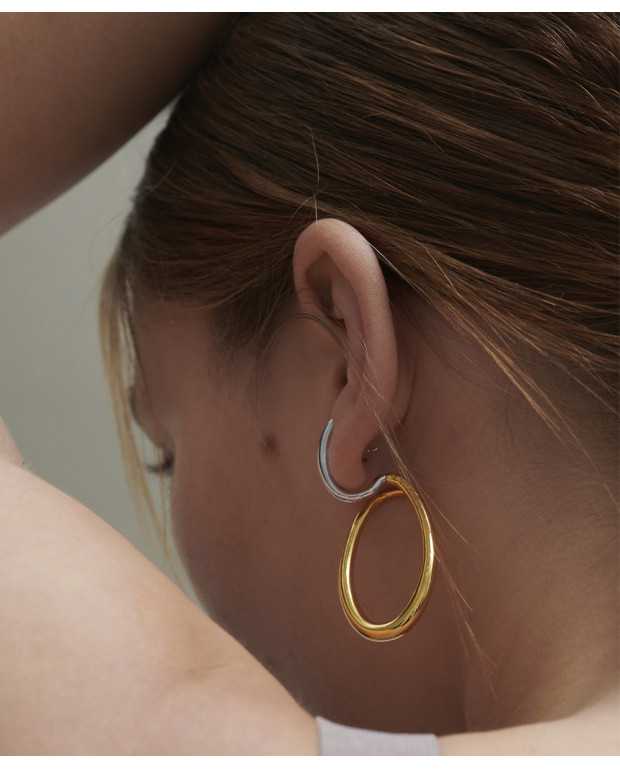 Boucle d'oreille delta vermeil / argent Boucle d'oreille delta vermeil / argent