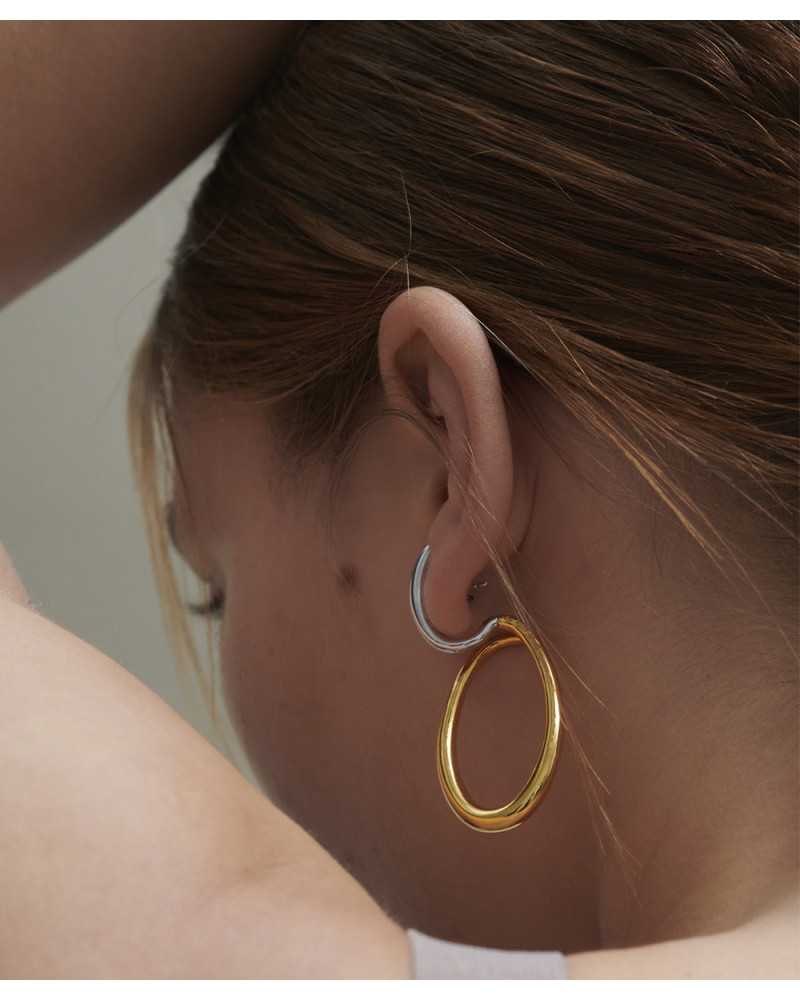 Delta earring vermeil / silver Delta earring vermeil / silver