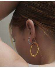 Boucle d'oreille delta vermeil / argent Boucle d'oreille delta vermeil / argent