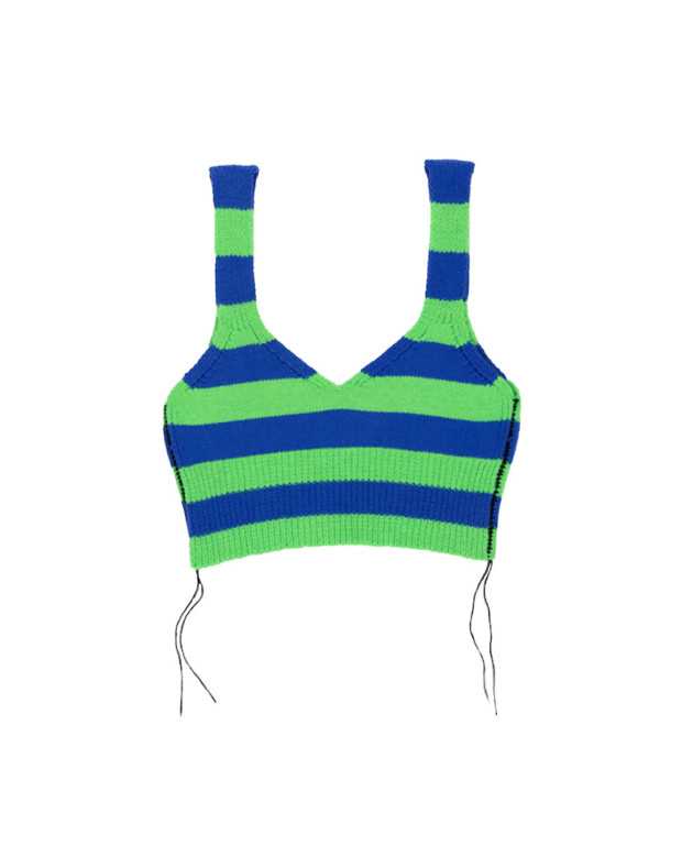 Josephine striped knitted bralette top