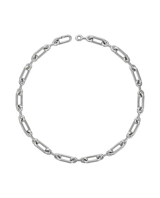 Collier chaine Petit Binary long argent Collier chaine Petit Binary long argent
