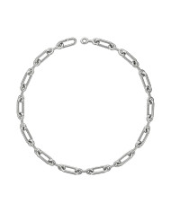 Collier chaine Petit Binary long argent