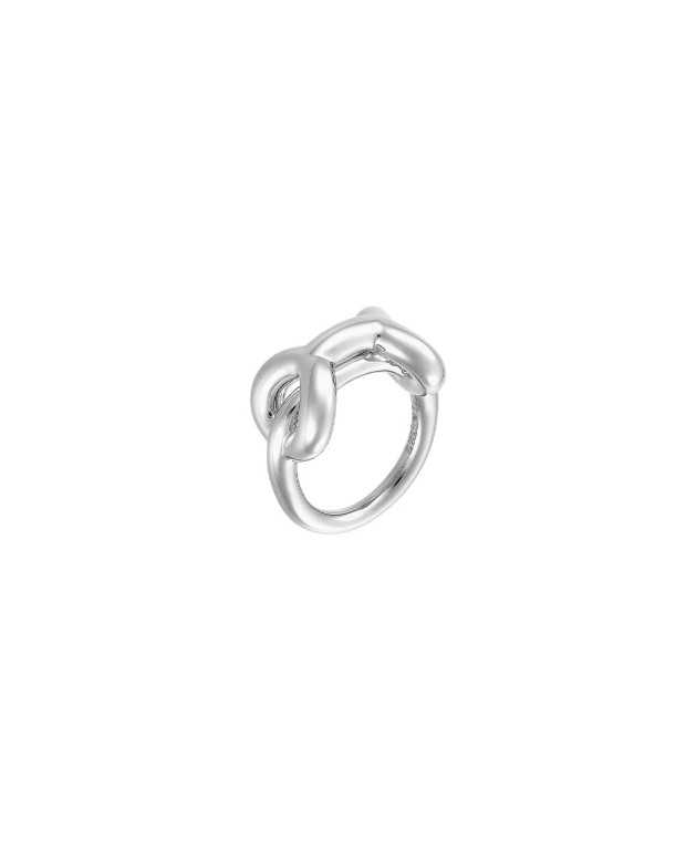Binary chain ring silver Binary chain ring silver