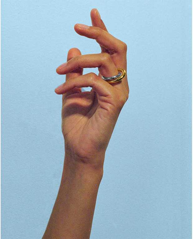 Initial Ring vermeil / argent Initial Ring vermeil / argent