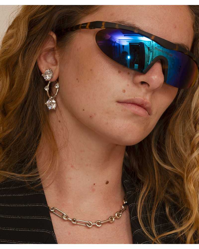 Collier chaine Petit Binary long argent