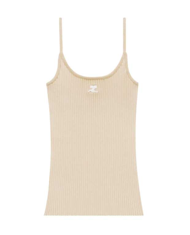 Débardeur en tricot Réédition cappuccino Débardeur en tricot Réédition cappuccino