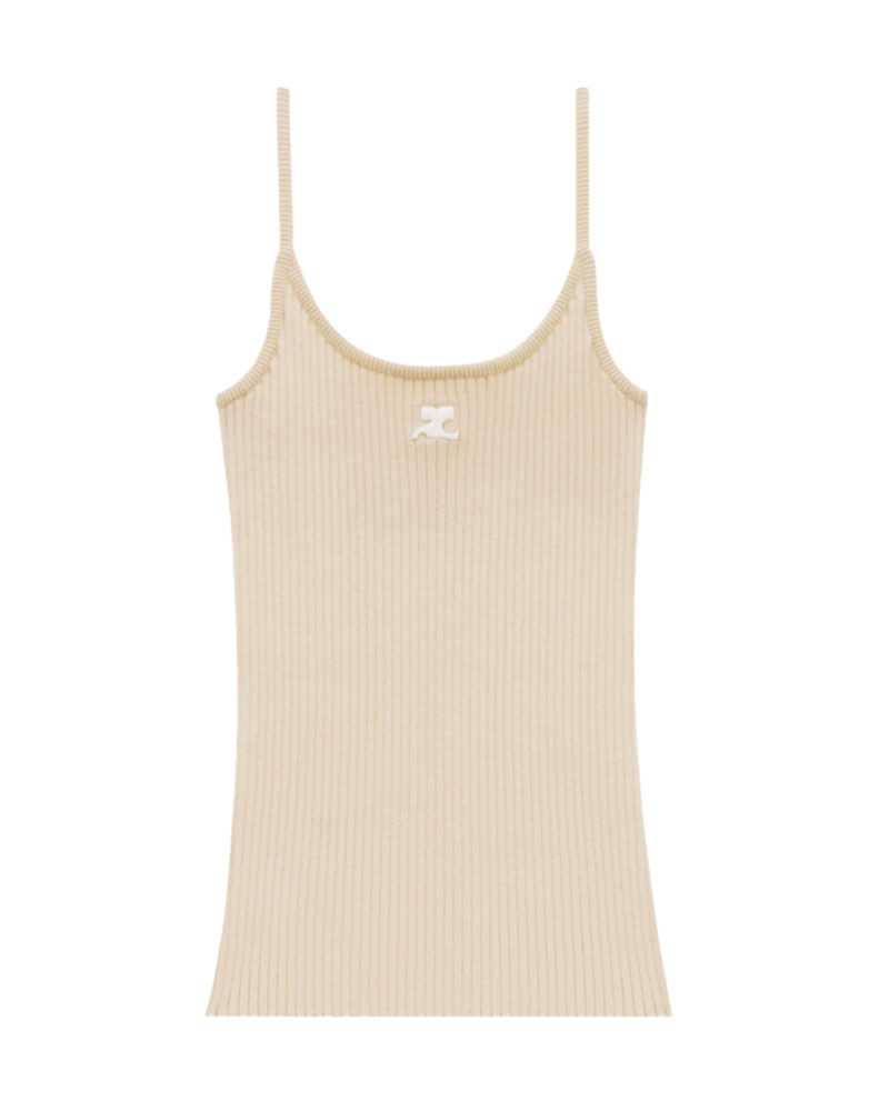 Reedition knit Tank Top cappuccino