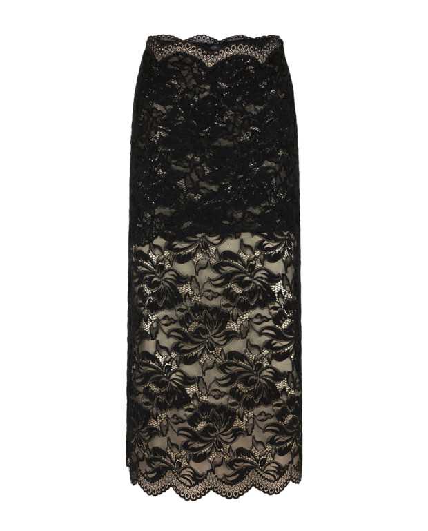 Jupe Midi en dentelle noir Jupe Midi en dentelle noir