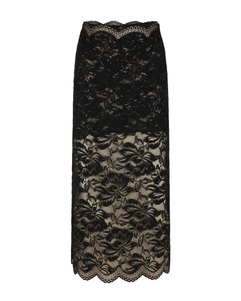 Jupe Midi en dentelle noir Jupe Midi en dentelle noir