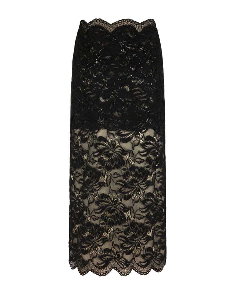 Jupe Midi en dentelle noir Jupe Midi en dentelle noir