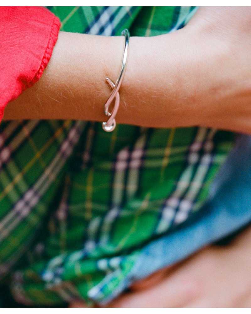 Bracelet jonc Rhizoé vermeil Bracelet jonc Rhizoé vermeil