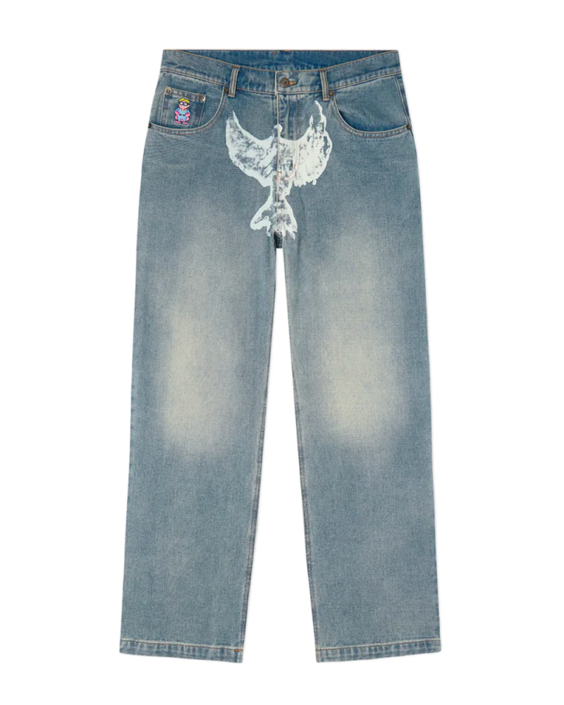 Dove print washed Jeans Dove print washed Jeans