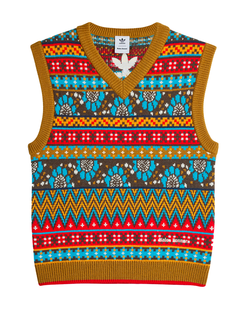 Wales Bonner x Adidas Originals Sleeveless multicolor knit Sweater