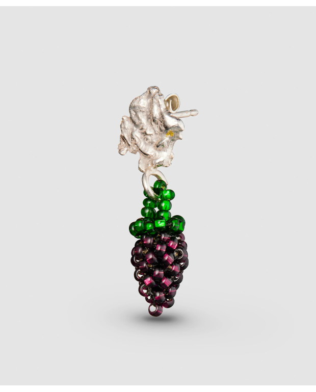 Grape silver Blob Earring Grape silver Blob Earring