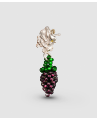 Grape silver Blob Earring