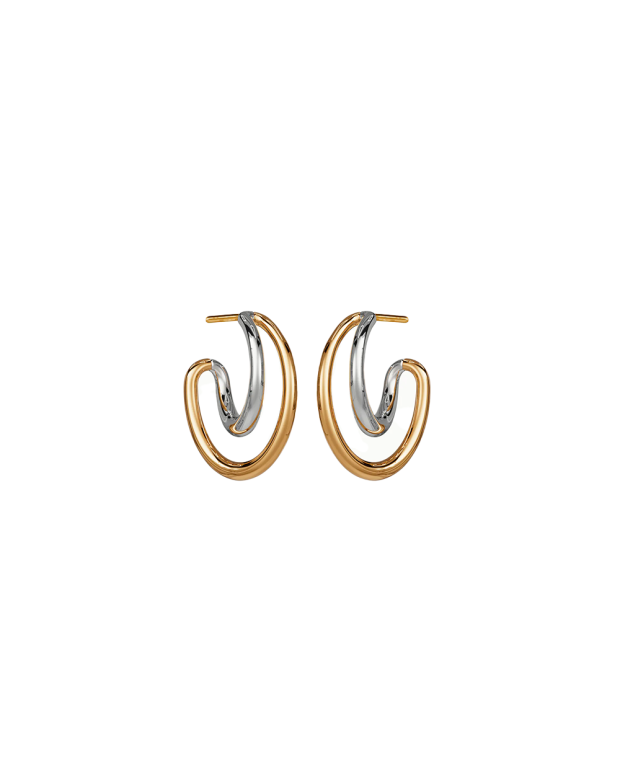 Mini Initial Hoop vermeil/silver Earring Mini Initial Hoop vermeil/silver Earring