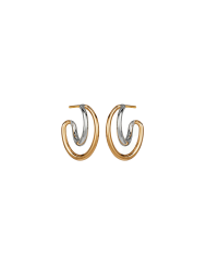 Boucle d'oreille Mini Initial Hoop vermeil/argent Boucle d'oreille Mini Initial Hoop vermeil/argent