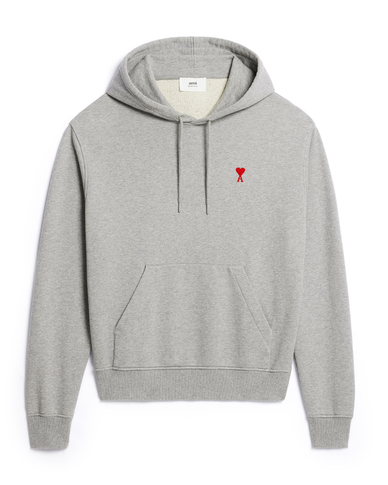 Ami Paris ADC Hoodie in cotton heather grey