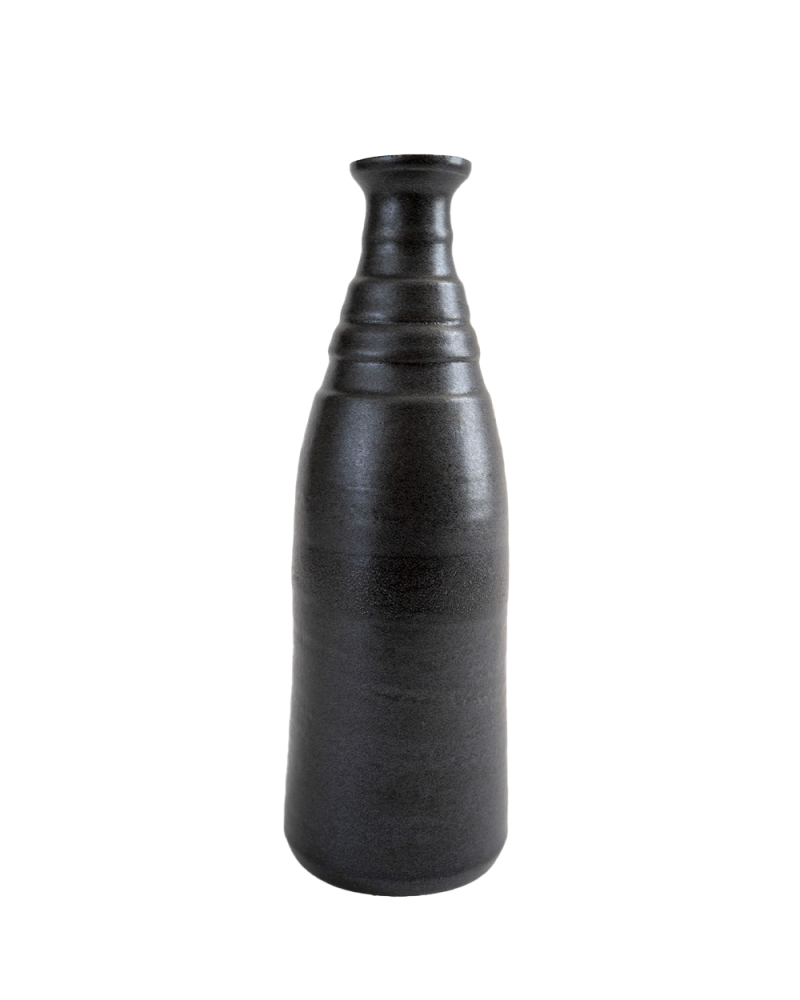 Enamelled Bottle black Vase Enamelled Bottle black Vase