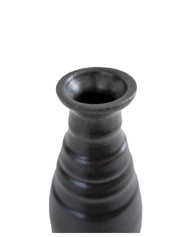 Enamelled Bottle black Vase Enamelled Bottle black Vase