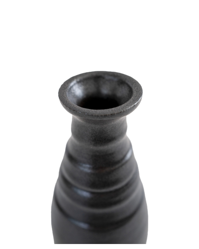 Enamelled Bottle black Vase Enamelled Bottle black Vase