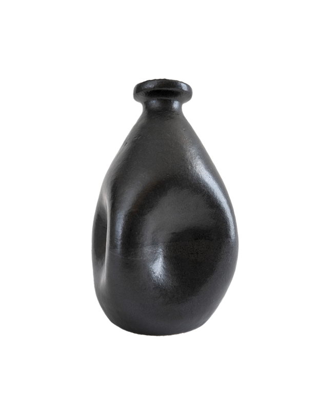 Pinched Ceramic black Vase Pinched Ceramic black Vase