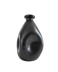 Pinched Ceramic black Vase
